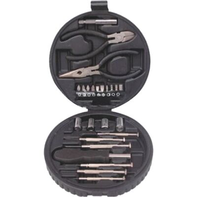 OEM Kit De 25 Mini-outils De Quincaillerie Avec Boîte De Rangement En Forme De Pneu, Comprenant Un Tournevis De Montre Stable Et Un Petit Ensemble D'Outils Pour La Maison OEM Kit De 25 Mini-outils De Quincaillerie Avec Boîte De Rangement En Forme De Pneu, Comprenant Un Tournevis De Montre Stable Et Un Petit Ensemble D'Outils Pour La Maison