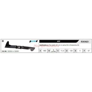 Cuchilla Ayp Para Tractor De Césped Cortacésped Plana 92cm R303923 Cuchilla Ayp Para Tractor De Césped Cortacésped Plana 92cm R303923