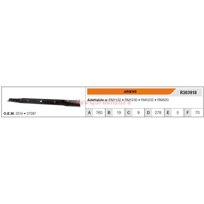 Ariens Cuchilla Para Tractor Cortacésped Rm1132 1230 R303918 Ariens Cuchilla Para Tractor Cortacésped Rm1132 1230 R303918