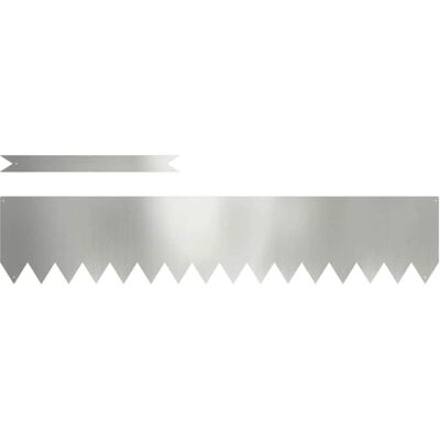 vidaXL Borde de césped de acero galvanizado - Juego de 30 vidaXL Borde de césped de acero galvanizado - Juego de 30