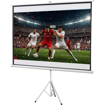 JHY DESIGN Pantalla De Proyección Con Relación De Aspecto 4:3, Pantalla De Cine, Superficie De Presentación Para El Hogar O La Oficina, Color Blanco. JHY DESIGN Pantalla De Proyección Con Relación De Aspecto 4:3, Pantalla De Cine, Superficie De Presentación Para El Hogar O La Oficina, Color Blanco.
