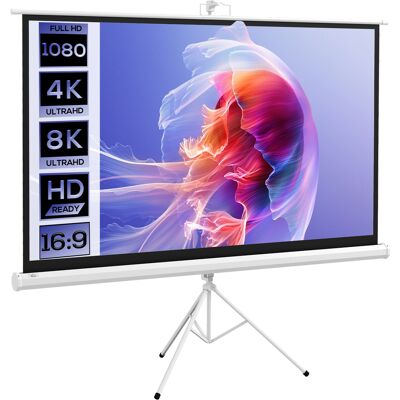 JHY DESIGN Pantalla De Proyección 4k Hd De 84 Pulgadas, Formato 16:9, Con Trípode Plegable, 200 Cm De Largo, Pantalla De Proyector Portátil, Altura Ajustable. JHY DESIGN Pantalla De Proyección 4k Hd De 84 Pulgadas, Formato 16:9, Con Trípode Plegable, 200 Cm De Largo, Pantalla De Proyector Portátil, Altura Ajustable.