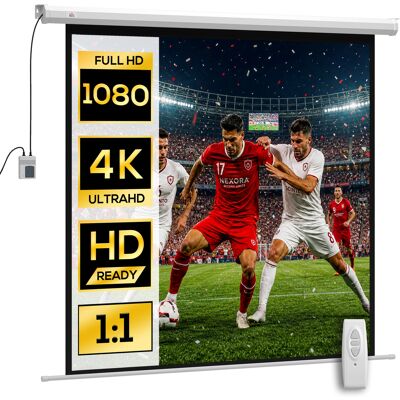 Homcom Pantalla De Proyector Eléctrica 85 Pulgadas, Pantalla De Proyección Con Control Remoto, Formato 1:1, Hd 4k, Para Interior Y Exterior, Blanco Homcom Pantalla De Proyector Eléctrica 85 Pulgadas, Pantalla De Proyección Con Control Remoto, Formato 1:1, Hd 4k, Para Interior Y Exterior, Blanco