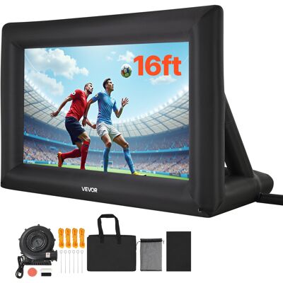 Vevor Pantalla De Cine Inflable 319 X 182 Cm Tela 600d Lavable Con Bolsa De Almacenamiento Portátil Fácil De Instalar Pantalla De Proyección Para Exteriores, Cine En Casa, Fiestas, Marco Negro Vevor Pantalla De Cine Inflable 319 X 182 Cm Tela 600d Lavable Con Bolsa De Almacenamiento Portátil Fácil De Instalar Pantalla De Proyección Para Exteriores, Cine En Casa, Fiestas, Marco Negro