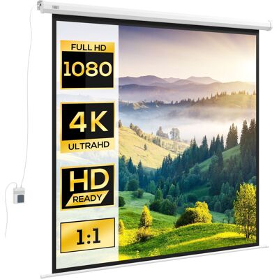 JHY DESIGN Pantalla De Proyección Motorizada 4k Hd De 96 Pulgadas, Para Montaje En Pared O Techo. JHY DESIGN Pantalla De Proyección Motorizada 4k Hd De 96 Pulgadas, Para Montaje En Pared O Techo.