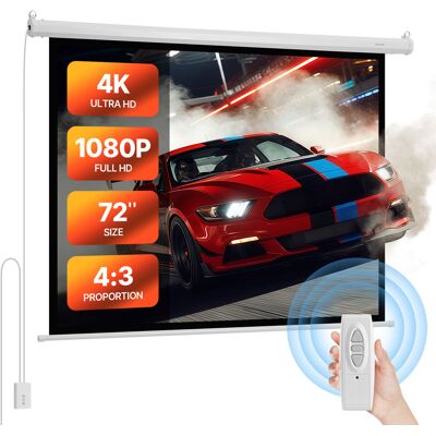 Vevor Pantalla De Proyector Motorizada 1448 X 1090 Mm, 4:3, 1080 Hd, Pantalla De Proyección Electrica De Pared Con Control Remoto, Angular De 160°, Material De Pvc, Para Cine En Casa, Oficina Vevor Pantalla De Proyector Motorizada 1448 X 1090 Mm, 4:3, 1080 Hd, Pantalla De Proyección Electrica De Pared Con Control Remoto, Angular De 160°, Material De Pvc, Para Cine En Casa, Oficina