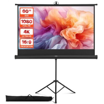 OEM Pantalla De Proyector Con Soporte De 152,4 Cm, Pantalla De Proyección Portátil Y Antiarrugas Con Trípode Y Bolsa De Transporte, Ángulo Amplio De 160°, 16:9 4k Hd, Para Proyectores En Casa OEM Pantalla De Proyector Con Soporte De 152,4 Cm, Pantalla De Proyección Portátil Y Antiarrugas Con Trípode Y Bolsa De Transporte, Ángulo Amplio De 160°, 16:9 4k Hd, Para Proyectores En Casa