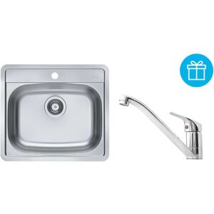 Alveus Conjuntos De Cocina - Conjunto De Fregadero More 10, Grifo Riviera + Regalo, Cromo Seta738 Alveus Conjuntos De Cocina - Conjunto De Fregadero More 10, Grifo Riviera + Regalo, Cromo Seta738