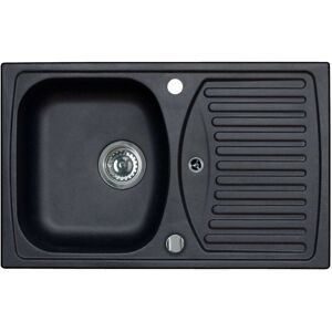 Alveus Record - Fregadero De Granito 78x48 Cm, Con Control De Desagüe, Carbon 1130331 Alveus Record - Fregadero De Granito 78x48 Cm, Con Control De Desagüe, Carbon 1130331