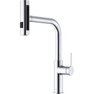 Essebagno - Esserain Mezclador De Fregadero Con Teleducha Extraíble Cromo Essebagno - Esserain Mezclador De Fregadero Con Teleducha Extraíble Cromo