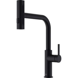 Essebagno - Esserain Mezclador De Fregadero Con Teleducha Extraíble En Negro Mate Essebagno - Esserain Mezclador De Fregadero Con Teleducha Extraíble En Negro Mate