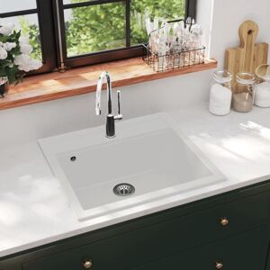 Fregadero De Cocina De Granito Con Un Seno Blanco Vidaxl Fregadero De Cocina De Granito Con Un Seno Blanco Vidaxl