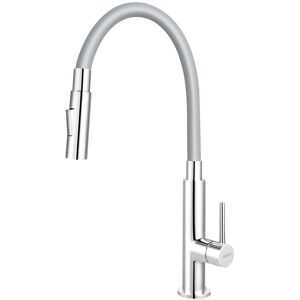 Novaservis Ferro - Grifo De Fregadero Con Brazo Flexible, 2 Chorros, Gris/cromo 70730,0s Novaservis Ferro - Grifo De Fregadero Con Brazo Flexible, 2 Chorros, Gris/cromo 70730,0s