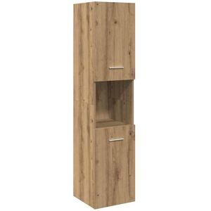Vidaxl - Armario Pared Baño Madera Ingeniería Roble Artisian 30x30x130cm Vidaxl - Armario Pared Baño Madera Ingeniería Roble Artisian 30x30x130cm