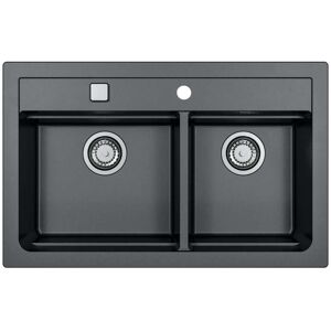 Alveus Atrox - Fregadero De Granito 79x50 Cm, Con Control De Desagüe, Carbon 1132002 Alveus Atrox - Fregadero De Granito 79x50 Cm, Con Control De Desagüe, Carbon 1132002
