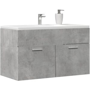 Mueble De Lavabo Madera Ingeniería Gris Hormigón 90x38,5x46 Cm Vidaxl Mueble De Lavabo Madera Ingeniería Gris Hormigón 90x38,5x46 Cm Vidaxl