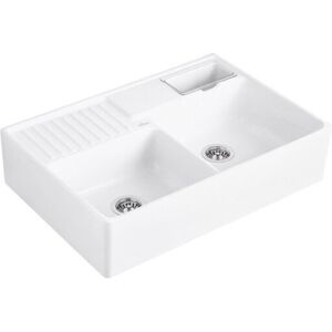 Fregadero de Cocina de Doble Cuenca Villeroy & Boch - Blanco Piedra Fregadero de Cocina de Doble Cuenca Villeroy & Boch - Blanco Piedra