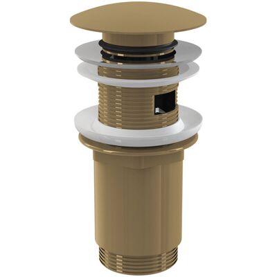 Alcaplast Desagüe Para Fregadero Click Clack De 5/4' Con Rebosadero, Dorado Cepillado (a392-gb) Alcaplast Desagüe Para Fregadero Click Clack De 5/4' Con Rebosadero, Dorado Cepillado (a392-gb)