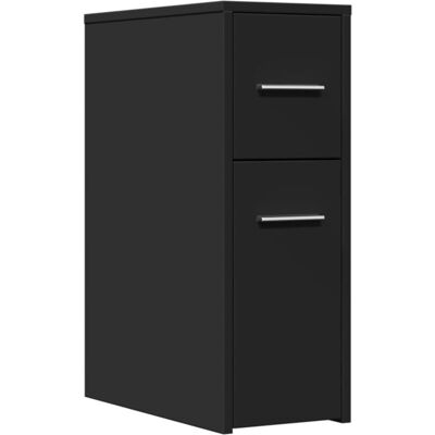 Armario de baño estrecho vidaXL con ruedas - Gabinete de baño Armario de baño estrecho vidaXL con ruedas - Gabinete de baño