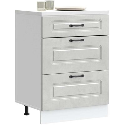 Mueble Bajo De Cocina Kalmar Madera De Ingeniería Gris Hormigón Vidaxl Mueble Bajo De Cocina Kalmar Madera De Ingeniería Gris Hormigón Vidaxl