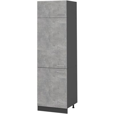 Vicco - R-Line Kühlumbauschrank - Beton/Anthrazit - 60 cm - Armario de cocina Vicco - R-Line Kühlumbauschrank - Beton/Anthrazit - 60 cm - Armario de cocina