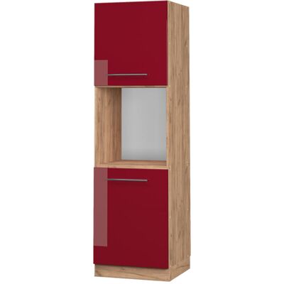 Vicco - Armario Para Horno Empotrado Fame-line, Rojo Burdeos Alto Brillo, 60 Cm Abierto Vicco - Armario Para Horno Empotrado Fame-line, Rojo Burdeos Alto Brillo, 60 Cm Abierto