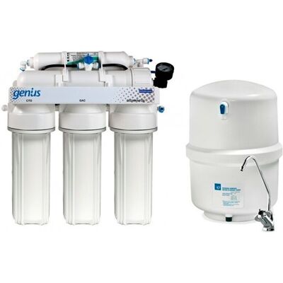 Ath - Osmosis Inversa 5 Etapas Genius 4/75 Con Manómetro Y Válvula Flushing Ath - Osmosis Inversa 5 Etapas Genius 4/75 Con Manómetro Y Válvula Flushing
