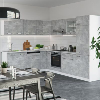 Vicco - Cocina Esquinera R-line, Hormigón, 227 X 287 Cm Sin Encimera Vicco - Cocina Esquinera R-line, Hormigón, 227 X 287 Cm Sin Encimera