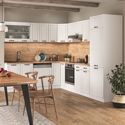 Vicco - Cocina Esquinera R-line, Casa De Campo Blanca/blanca, 227 X 287 Cm Sin Encimera Vicco - Cocina Esquinera R-line, Casa De Campo Blanca/blanca, 227 X 287 Cm Sin Encimera