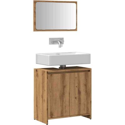 Conjunto de Muebles de Baño de Roble Artesano vidaXL - Juego de baños Conjunto de Muebles de Baño de Roble Artesano vidaXL - Juego de baños