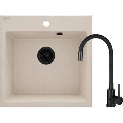Fregadero de granito beige 50 x 50 cm - Deante Fregadero de granito beige 50 x 50 cm - Deante