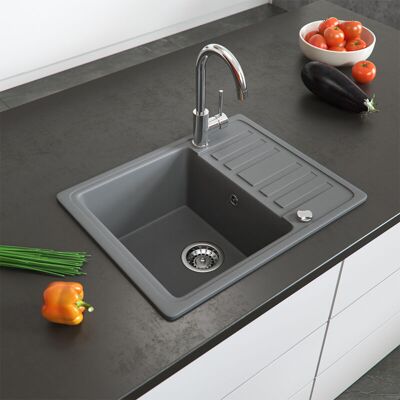 Bergstroem - Fregadero , Gris, 57.5 X 46 Cm Con Tendedero, Bergström Bergstroem - Fregadero , Gris, 57.5 X 46 Cm Con Tendedero, Bergström