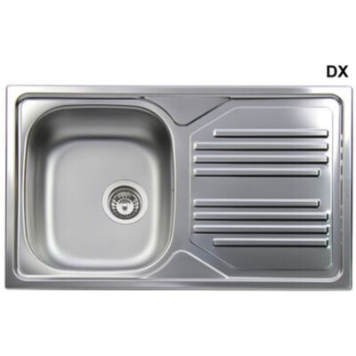 Fregadero de Cocina de Acero Inoxidable Apell - 86cm, un cuenco, escurridor a la derecha Fregadero de Cocina de Acero Inoxidable Apell - 86cm, un cuenco, escurridor a la derecha