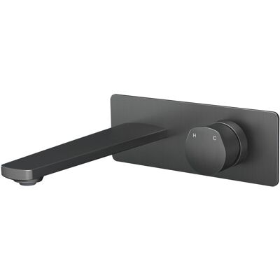 Bernstein - Grifo Mezclador De Latón Para Lavabo Y Fregadero, Ahorro De Agua - Xelo - 22x8x21,5cm - Gun Metal Bernstein - Grifo Mezclador De Latón Para Lavabo Y Fregadero, Ahorro De Agua - Xelo - 22x8x21,5cm - Gun Metal