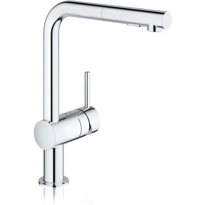 Mezclador Monomando De Fregadero Grohe Minta, Caño En L, Con Mezclador Monomando De Fregadero Grohe Minta, Caño En L, Con
