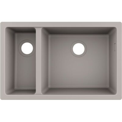 Fregadero bajo encimera Hansgrohe S51 - Dos cuencas, SilicaTec Fregadero bajo encimera Hansgrohe S51 - Dos cuencas, SilicaTec