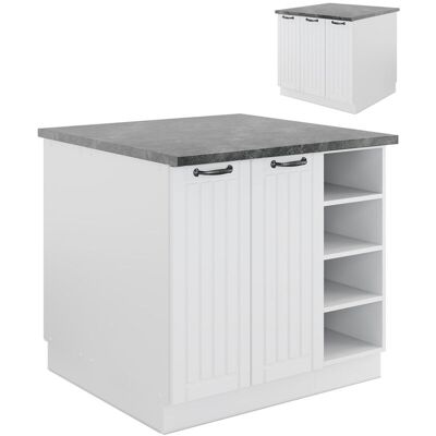 Vicco - Isla De Cocina Fame-line, Casa De Campo Blanca/blanca, 90 Cm Sin Encimera Vicco - Isla De Cocina Fame-line, Casa De Campo Blanca/blanca, 90 Cm Sin Encimera