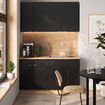 Vicco Dourado - Armario de Cocina de 140cm con Frentes en MDF - Mueble de Cocina Vicco Dourado - Armario de Cocina de 140cm con Frentes en MDF - Mueble de Cocina