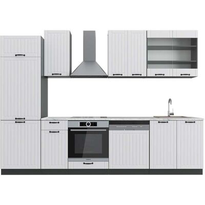 Vicco - Mueble De Cocina Fame-line, Casa De Campo Blanca/antracita, 300 Cm , Et Mármol Vicco - Mueble De Cocina Fame-line, Casa De Campo Blanca/antracita, 300 Cm , Et Mármol