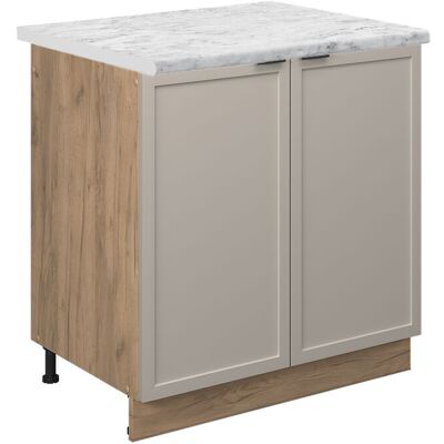 VICCO - Gabinete de Cocina, 80cm, Mármol, GrisBeige, Roble Dorado - Gabinete de Cocina VICCO - Gabinete de Cocina, 80cm, Mármol, GrisBeige, Roble Dorado - Gabinete de Cocina