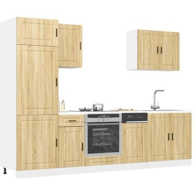 Conjunto de 7 armarios de cocina vidaXL roble sonoma - Muebles de cocina Conjunto de 7 armarios de cocina vidaXL roble sonoma - Muebles de cocina