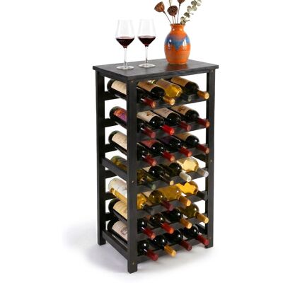 Botellero Relaxdays, 28 Botellas, Nogal, 94x47x26 Cm (alto X Ancho X Fondo), Para Vino Tinto Y Blanco, Negro Botellero Relaxdays, 28 Botellas, Nogal, 94x47x26 Cm (alto X Ancho X Fondo), Para Vino Tinto Y Blanco, Negro