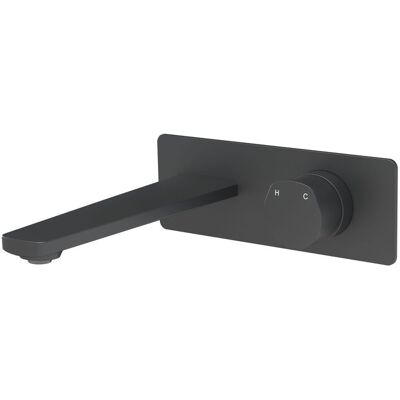 Bernstein - Grifo Mezclador De Latón Para Lavabo Y Fregadero, Ahorro De Agua - Xelo - 22x8x21,5cm - Negro (mate) Bernstein - Grifo Mezclador De Latón Para Lavabo Y Fregadero, Ahorro De Agua - Xelo - 22x8x21,5cm - Negro (mate)