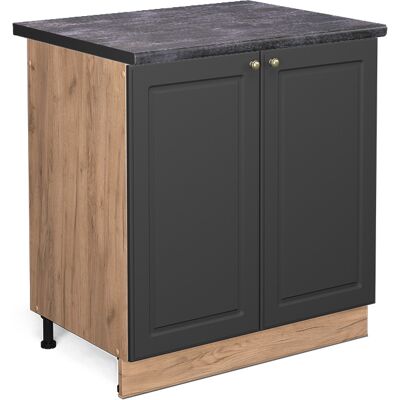 Armario Bajo Para Fregadero Fame-line, Antracita-oro, 80 Cm , Et Antracita Vicco Armario Bajo Para Fregadero Fame-line, Antracita-oro, 80 Cm , Et Antracita Vicco