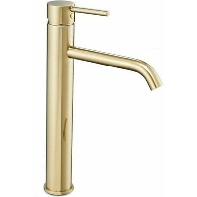 SANS MARQUE Grifo Monomando Dorado, Acabado Metálico, 310 Mm De Altura, Instalación Independiente, Caño Cerámico. SANS MARQUE Grifo Monomando Dorado, Acabado Metálico, 310 Mm De Altura, Instalación Independiente, Caño Cerámico.