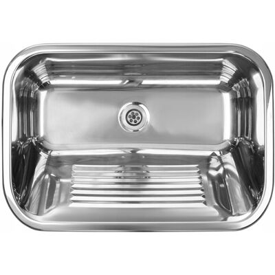 OEM Fregadero De Acero Inoxidable De 65x45x22 Cm, De Un Seno, Profundo, Con Sifón. OEM Fregadero De Acero Inoxidable De 65x45x22 Cm, De Un Seno, Profundo, Con Sifón.