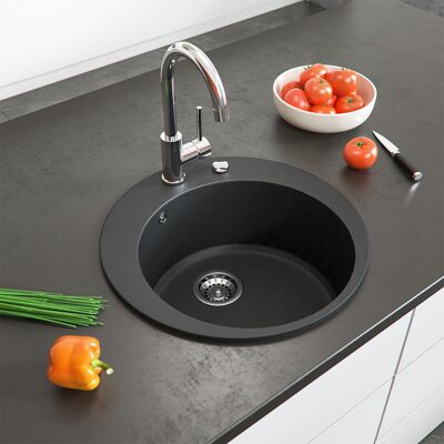 BERGSTROEM Fregadero , Negro, 50.5 X 50.5 Cm Redondo, Bergström BERGSTROEM Fregadero , Negro, 50.5 X 50.5 Cm Redondo, Bergström