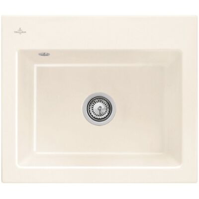 Fregadero de Cocina Subway 60 s de Villeroy & Boch - Rectangular, Crema - Duradero CeramicPlus Fregadero de Cocina Subway 60 s de Villeroy & Boch - Rectangular, Crema - Duradero CeramicPlus
