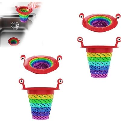 OEM Colador De Fregadero De Cocina De 2 Piezas, Colador De Desagüe De Fregadero De Plástico Plegable, Bonito Colador De Fregadero De Cocina Para La Eliminación De Residuos -crezuo OEM Colador De Fregadero De Cocina De 2 Piezas, Colador De Desagüe De Fregadero De Plástico Plegable, Bonito Colador De Fregadero De Cocina Para La Eliminación De Residuos -crezuo