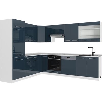 Vicco - Cocina Esquinera Fame-line, Azul Oscuro Alto Brillo/blanco, 287 X 227 Cm , Et Mármol Vicco - Cocina Esquinera Fame-line, Azul Oscuro Alto Brillo/blanco, 287 X 227 Cm , Et Mármol